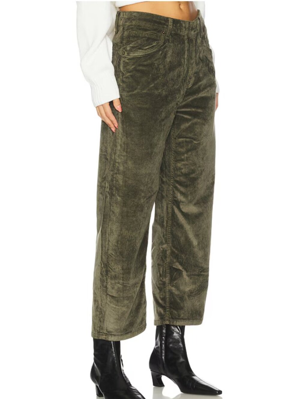 NWT We The Free Deep Trance Cord Boyfriend Pant 26 Keepsake Clover